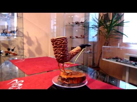 Pipa radica half bent chimney fatta a mano - www.paronellipipe.it