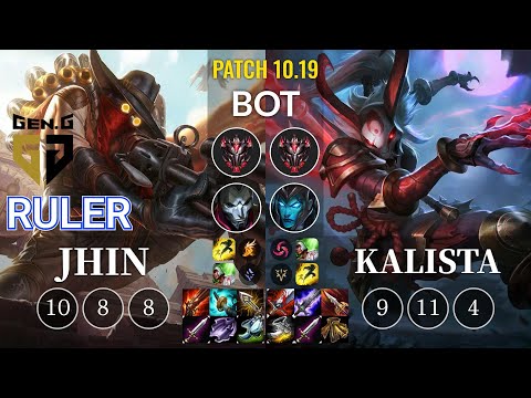 GEN Ruler Jhin vs Kalista Bot - KR Patch 10.19