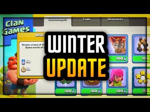CLASH OF CLANS :: WINTER UPDATE 2017 :: "CLAN GAMES" "MAGIC ITEMS"