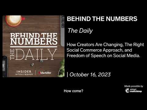 The Daily: Creator Evolution, Social Commerce, Social Media Speech | Oct 16, 2023