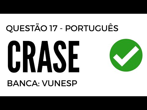 Question 17 - Portuguese - Crase - VUNESP