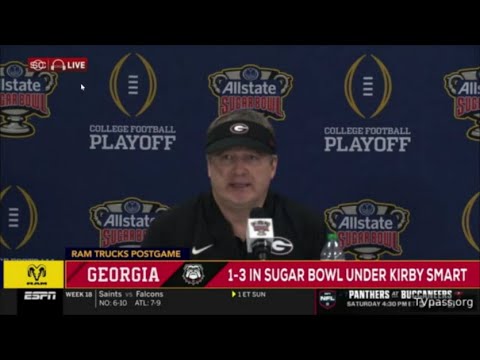 Kirby Smart, Georgia Sugar Bowl Postgame PRESS CONFERENCE vs. Ole Miss | I LOST THE GAME