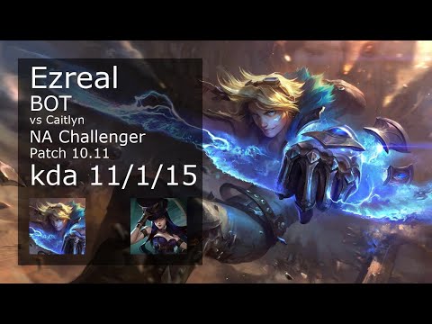 Ezreal ADC vs Caitlyn - NA Challenger 11/1/15 Patch 10.11 Gameplay