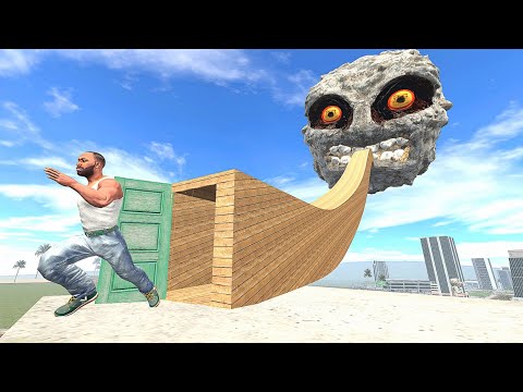 Franklin Found Longest Door To Scary Moon Monster in Indian Bike Driving 3D