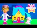 DOC MCSTUFFINS Deluxe Clinic Pet Vet Video Toy Unboxing