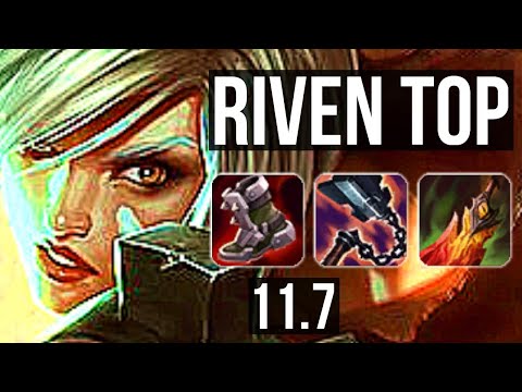 RIVEN vs TRYNDAMERE (TOP) | 12/0/5, 72% winrate, 6 solo kills, Legendary | EUW Master | v11.7