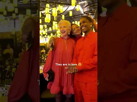 She made him shy 😫😍 #rihanna #asaprocky