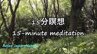 【15分】瞑想・ストレス解消・リラックスBGM｜森の音　鳥のさえずり｜Relax Japan Nature Sounds　※瞑想音楽入り。