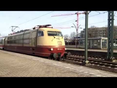Br 103 der Deutschen Bahn in Heidelberg, auf dem Weg nach München