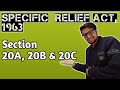 section 20A, 20B & 20C Specific Relief Act, 1963 || Lecture || Examples || Judiciary exam ||
