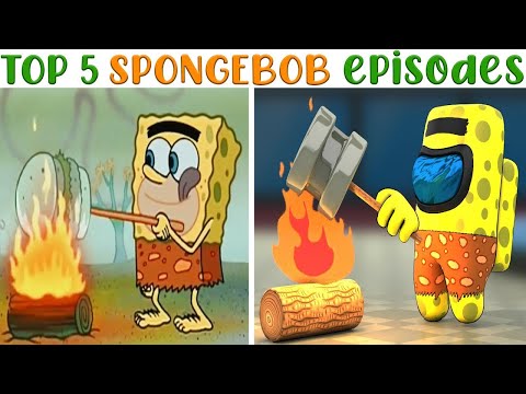 SpongeBob VS Among Us (top 5 best scenes)