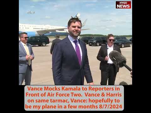 Vance Mocks Kamala in Front of Air Force Two; Walz & Harris ignore allegation of stolen valor