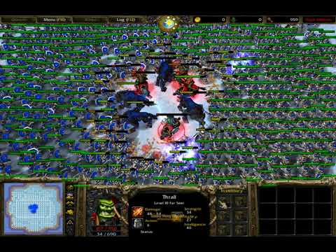 1000 Footman vs 10 Thrall (Lv10 With Skills) Fully Upgrade 1080p