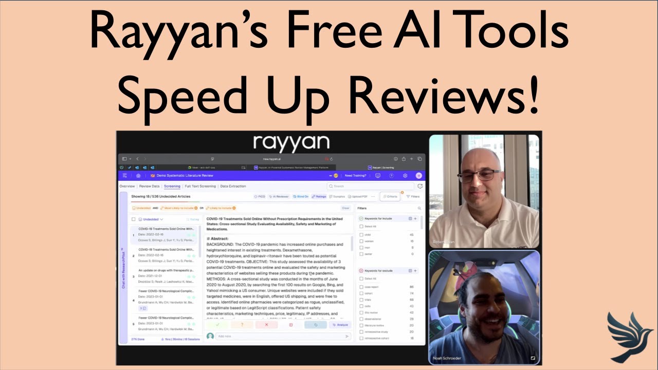 How to use Rayyan’s FREE AI to Speed up your review.