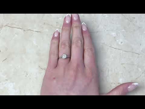 1.00ct Old European Cut Diamond Solitaire Engagement Ring - Solsville Ring - Hand Video