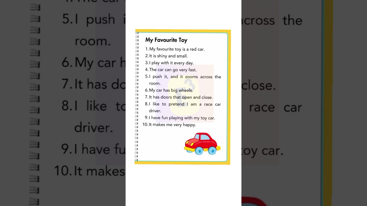 Essay On My Favourite Toy | My Favourite Toy Essay | Favourite Toy | Short Essay On My Favourite toy