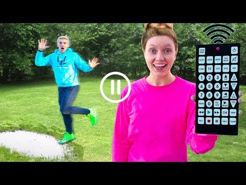 PAUSE CHALLENGE with STEPHEN SHARER for 24 HOURS (Sis VS Bro mystery remote found in Treasure Chest) Video