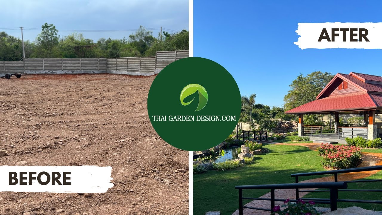 Thai Garden Design before & after