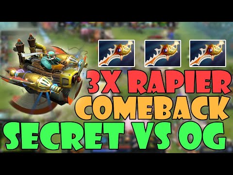 Team Secret vs OG — 3x Rapier Comeback —  ESL Los Angeles 2020 DOTA 2