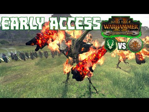 Early Access The Queen and the Crone Multiplayer - Norsca v Woodelves - Warhammer II Battlecast #99