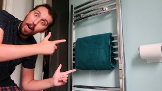 Installing a brand new towel radiator | My dad is a DIY hero!