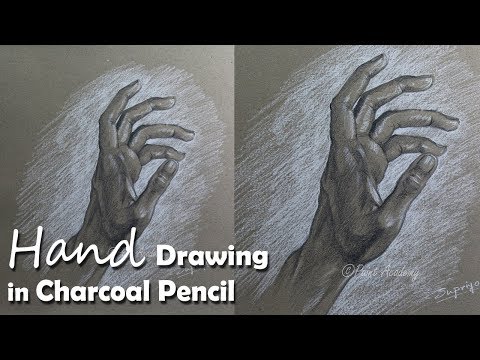 Mountains and Pine Tress Watercolor Pencil Landscape Drawing | steps to follow