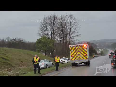 04-18-2022 Waynesboro, Virginia - Icy Roads Causing Multiple Vehicle Accidents on i-64