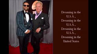 Dreaming In The U.S.A. - Sting &amp; Shaggy - (Lyrics)