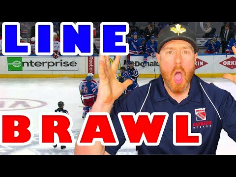 NHL Line Brawl! Is the NHL out of control?! | New York Rangers Washington Capitals Line Brawl BS