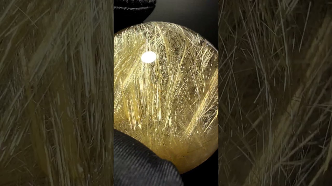 [高品質]ブラジル産ゴールドルチルクォーツ丸玉/スフィア（球体直径51.1mm）★現品動画あり-slide-youtube