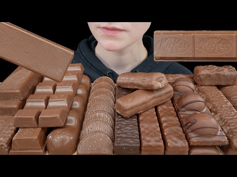 ASMR Chocolate Candy Bars *Cadbury, Ferrero, Milka, Kinder, Snickers, Twix | Dessert Eating Sounds