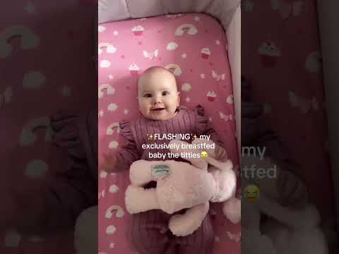 Surprise🤣showing my breastfed baby my boobs#cute #cutebaby #isa #fyp #baby