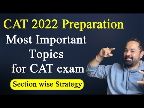 CAT 2022 Preparation | Most Important Topics for CAT exam | Section wise Strategy