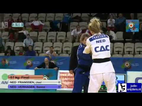Juul Franssen (NED) - Sanne Verhagen (NED) [-57kg] final