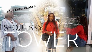 Seoul Travel Vlog #3 - She touched my hair?! Lotte Seoul Sky tower & Seoul Bunny cafe