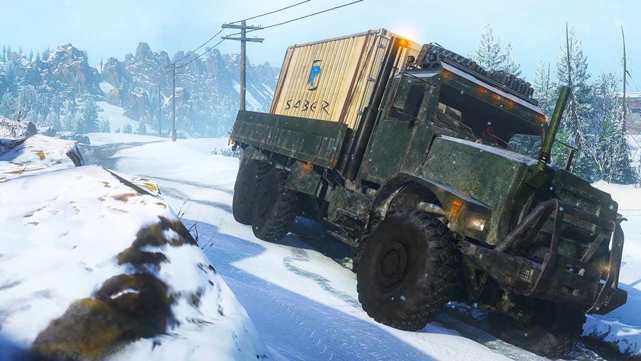 Oshkosh MTVR MK27 Imandra'nın karlı zor yollarında! - SnowRunner