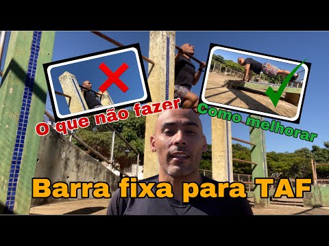 Como fazer barra fixa para TAF | dicas para barra