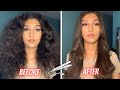 CURLY TO STRAIGHT HAIR: HOW TO SLEEK LOOK ON THICK HAIR