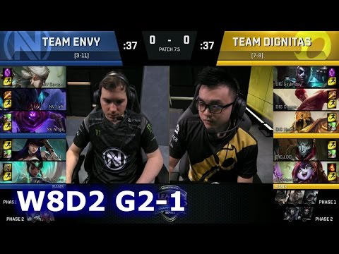 Team EnVyUs vs Dignitas Game 1 | S7 NA LCS Spring 2017 Week 8 Day 2 | NV vs DIG G1 W8D2