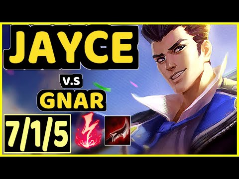RIRIS (JAYCE) vs GNAR - 7/1/5 KDA TOP CHALLENGER GAMEPLAY - KR