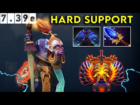 Witch Doctor Immortal Hard Support - Dota 2 Patch 7.39e Pro Pub Gameplay