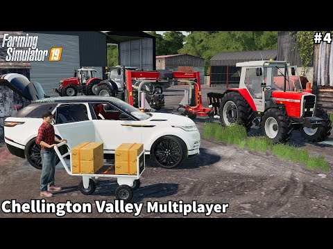 Wrapping Alfalfa Bales, Selling Eggs Feeding Animal│Chellington Valley With Season│FS 19│Timelapse#4