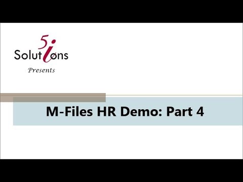 M-Files HR Demo Part 4: Data Reporting