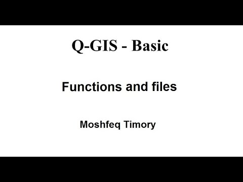 3 Basic functions in Q-GIS and files. Introduction