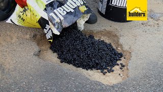 Fix Potholes Yourself With Cold Tar Mix