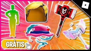 PEGUE 10 NOVOS ITENS GRÁTIS NO ROBLOX - EMOTE GRÁTIS + CABELO CAPITÃO PÁTRIA GRÁTIS NO ROBLOX