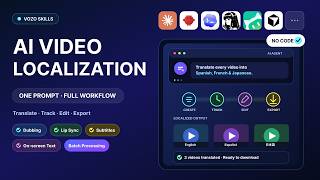 AI Video Localization with AI Agents | Vozo Skills Tutorial