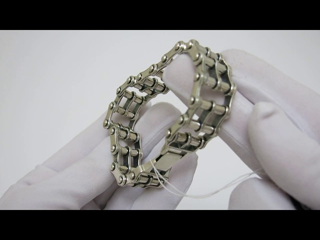 Серебряный браслет "Велосипедная цепь" 5100658 Видеообзор