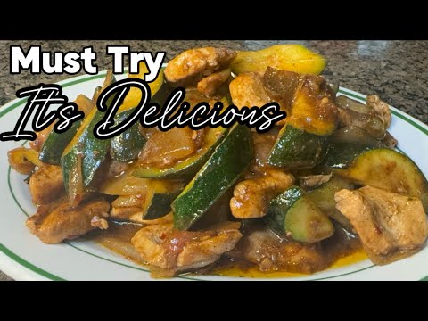 ZUCCHINI RECIPE || Stir Fry Zucchini with Chicken  || Italian Squash recipe