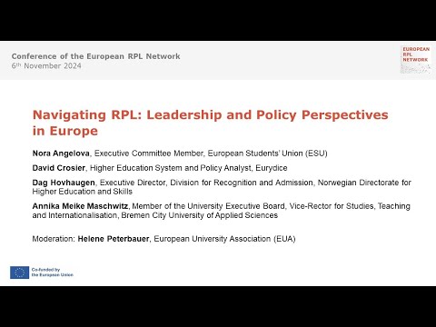 Navigating RPL: Leadership and Policy Perspectives in Europe